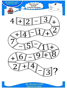 Çocuklar İçin toplam işlemi yaprak testleri 